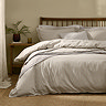 Hebden Washed Cotton Duvet Cover Set stone
