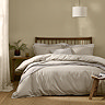 Hebden Washed Cotton Duvet Cover Set stone