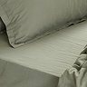 Hebden Washed Cotton Fitted Sheet bay green