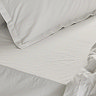 Hebden Washed Cotton Fitted Sheet chalk