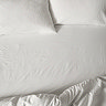Hebden Washed Cotton Fitted Sheet chalk