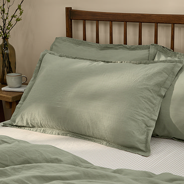 Hebden washed cotton pillowcase pairs