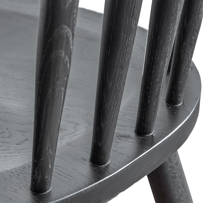 Henley Dining chair pair in black image 2