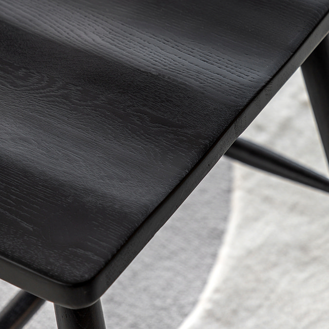 Henley Dining chair pair in black  image 9