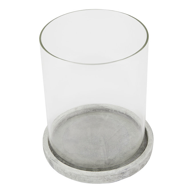 Hestia large stone Hurricane lantern