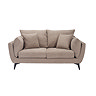 front on cut out image of taupe chenille 2 seat sofa