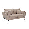 angled cut out image of taupe chenille 2 seater sofa