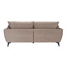 back cut out image of taupe chenille three seat sofa