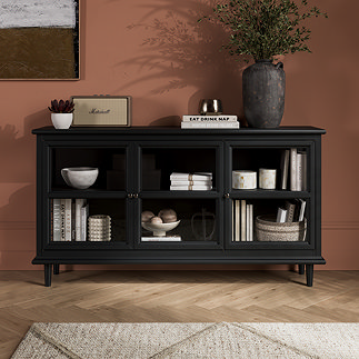 Holcombe Glassfronted Sideboard - Black main image