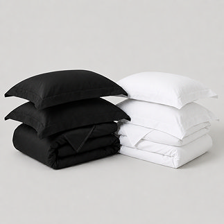 Black and white bedding bundle image