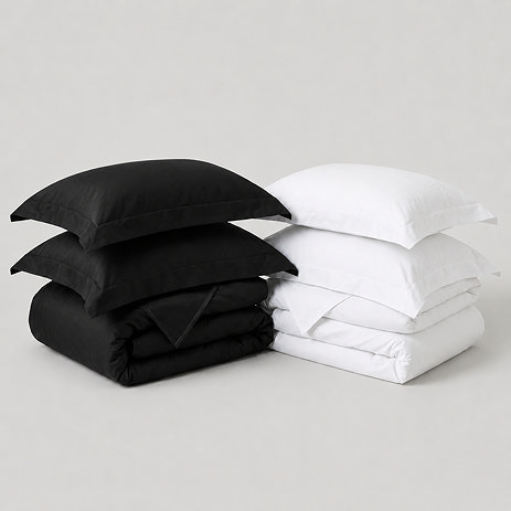 Black and white bedding bundle image