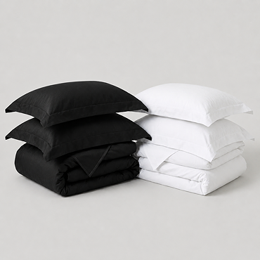 deep fitted sheet in black and white