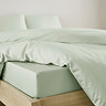 deep fitted and flat sheet bedding image