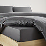 deep fitted sheet in silver and charcoal image