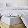 deep fitted sheet in silver and charcoal image