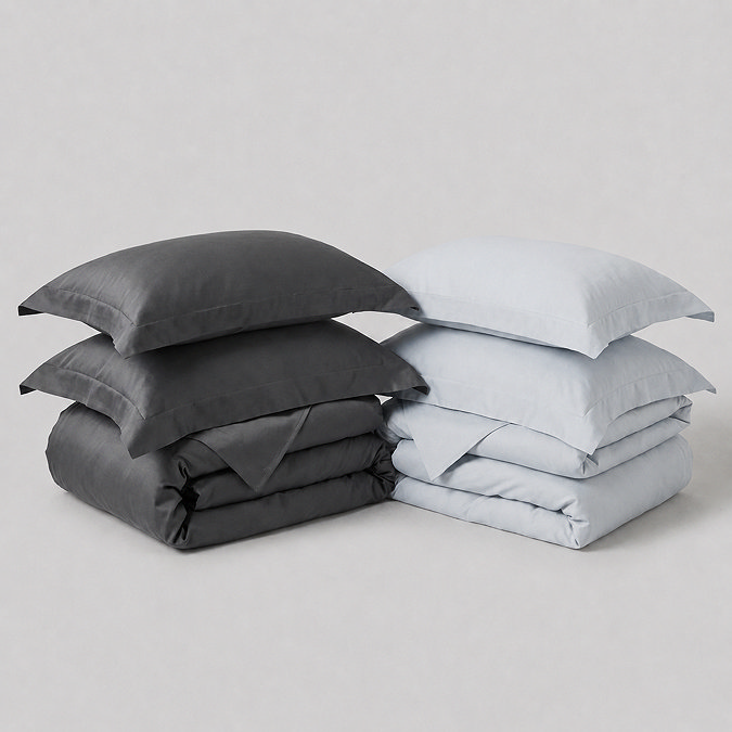 Silver and charcoal bedding bundle image