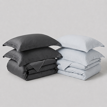 deep fitted sheet in silver and charcoal image