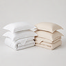 White and natural bedding bundle image