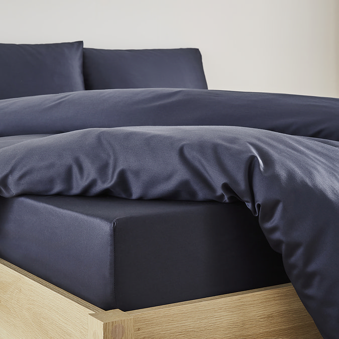 Dark Blue Hotel Luxury Deep Fitted Sheet
