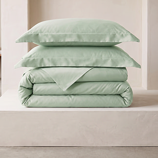 Sage stacked 300 thread count bedding