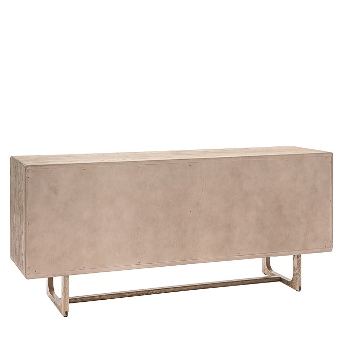 image cut out taken from the back of smoked oak four door sideboard