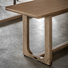 Howick Wooden Dining Bench Smoked oak close up image 2