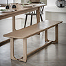 Howick Wooden Dining Bench in smoked oak in kitchen image 1
