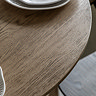 Howick Wooden Dining Table smoked oak close up image 4