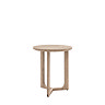 cut out of round smoked oak coffee table