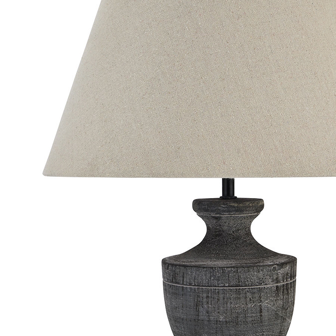 Incia Urn Wooden Table Lamp in Brown