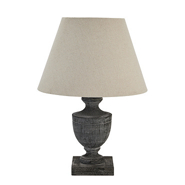 Incia Urn Wooden Table Lamp in Brown