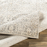 image of cream rug with grey and beige vintage patterning