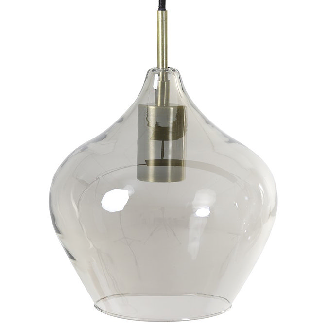 image cut out on white background of smoked glass pendant light