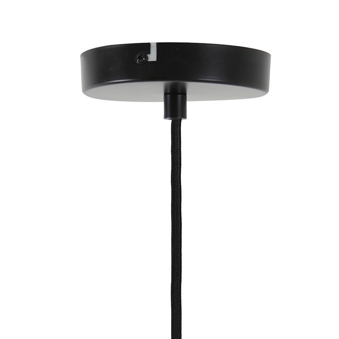 image of black ceiling fixture for hanging pendant light