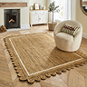 Iona Scallop Edge Jute Rug - Natural main image