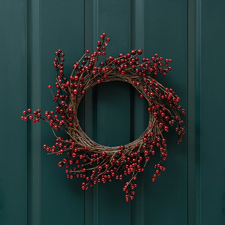 Iris Red Berry Wreath