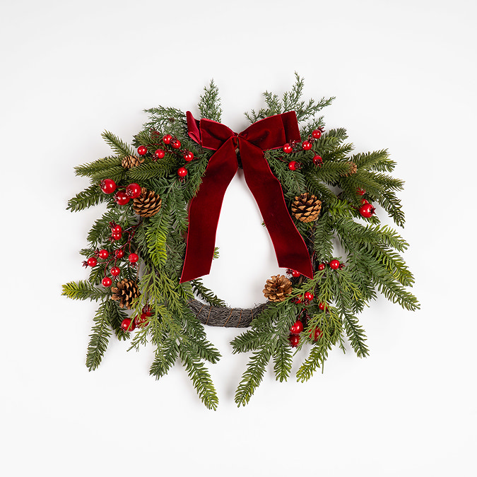 Iris Real Touch Half Wreath