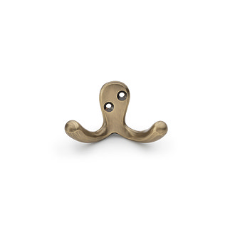 isen collection antique brass double robe hook image