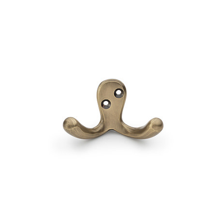isen collection antique brass double robe hook image