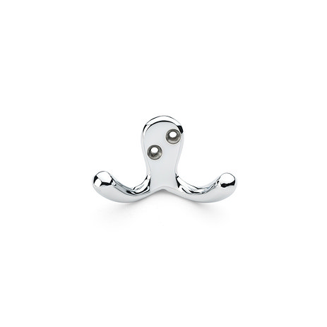 Isen collection polished chrome double robe hook image