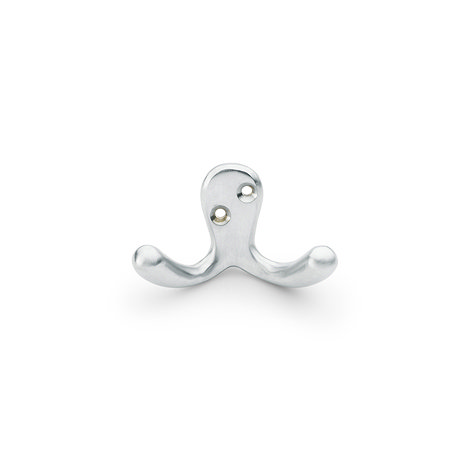 isen collection satin chrome double robe hook