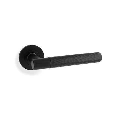 isen hammered black door handle image