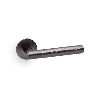 isen dark bronze hammered door handle image