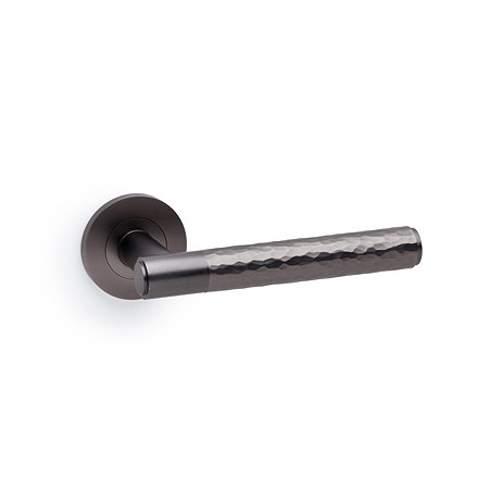 isen dark bronze hammered door handle image