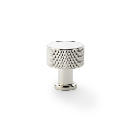 Polished Nickel PVD knurled cabinet knob