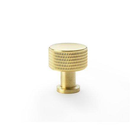 Satin Brass PVD knurled knob image