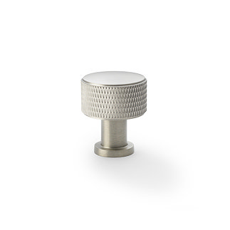 Satin Nickel knurled cabinet knob image