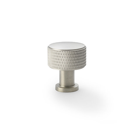 Satin Nickel knurled cabinet knob image