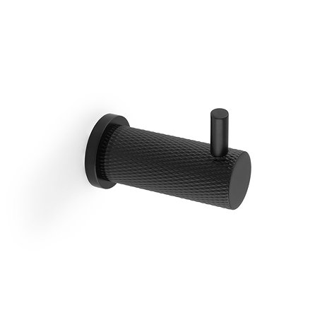 Isen Knurled Coat hook in Matt Black image