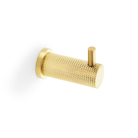 Isen collection satin brass coat hook image